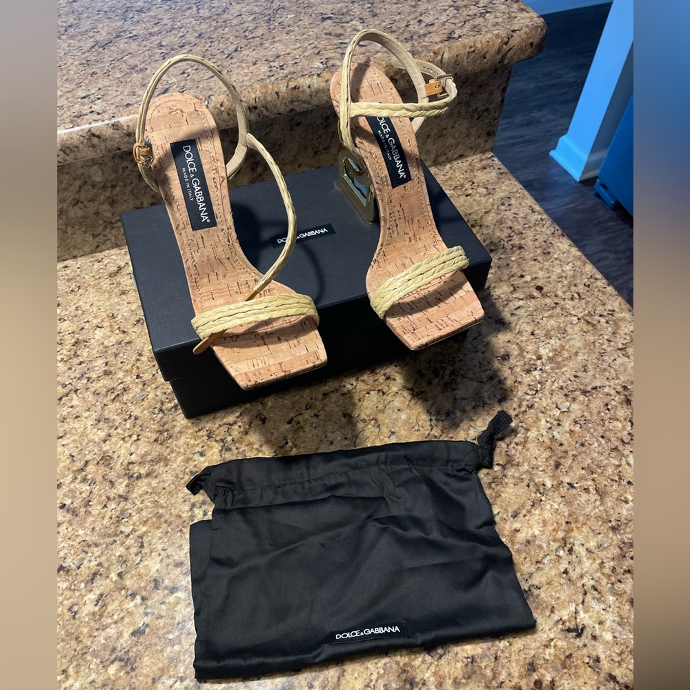 Dolce & Gabbana Beige Cork Heels